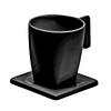 Caneca De 200 Ml E Prato Preto